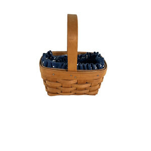 1995 Longaberger Horizon of Hope basket w/Blue Liner 5.75"L x 3.75"W x 3"H